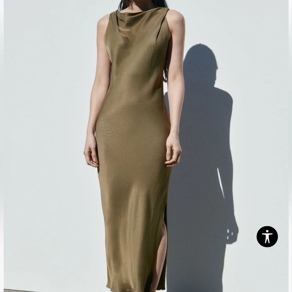 strapless open back dress Madeleine Solid Color One Shoulder Casual Dress (No Rose Choker) main image 1